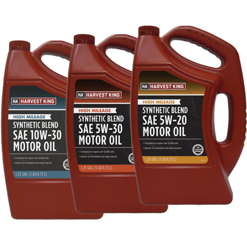 5 Qt. Harvest King High Mileage Synthetic Blend SAE Motor Oil